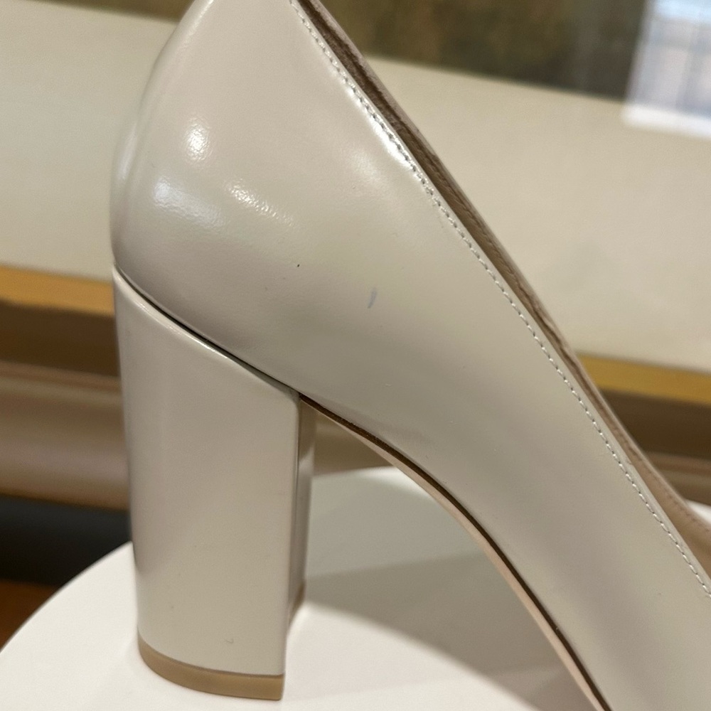 🌹STUART WEITZMAN🌹Stuart 85MM Leather Block-Heel Pumps Size: 9B - Picture 11 of 13